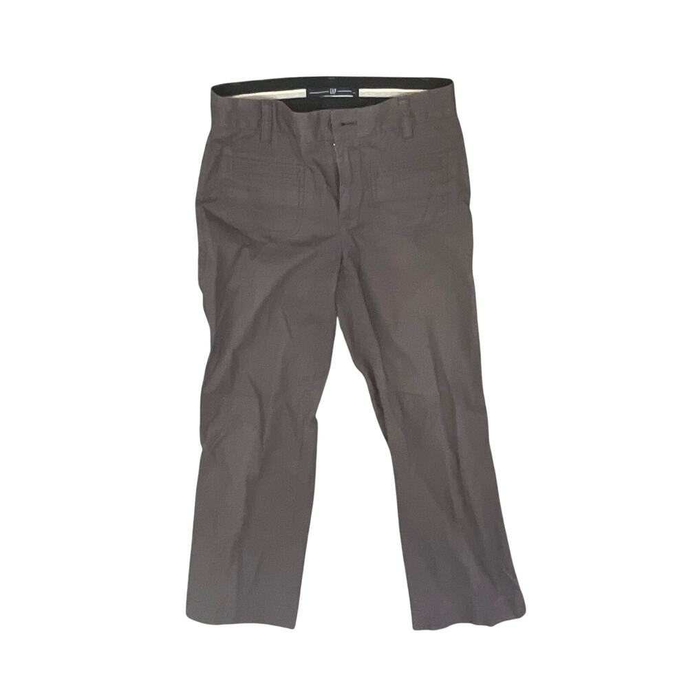GAP Men's Charcoal Grey Straight Fit Utility Chino Trousers